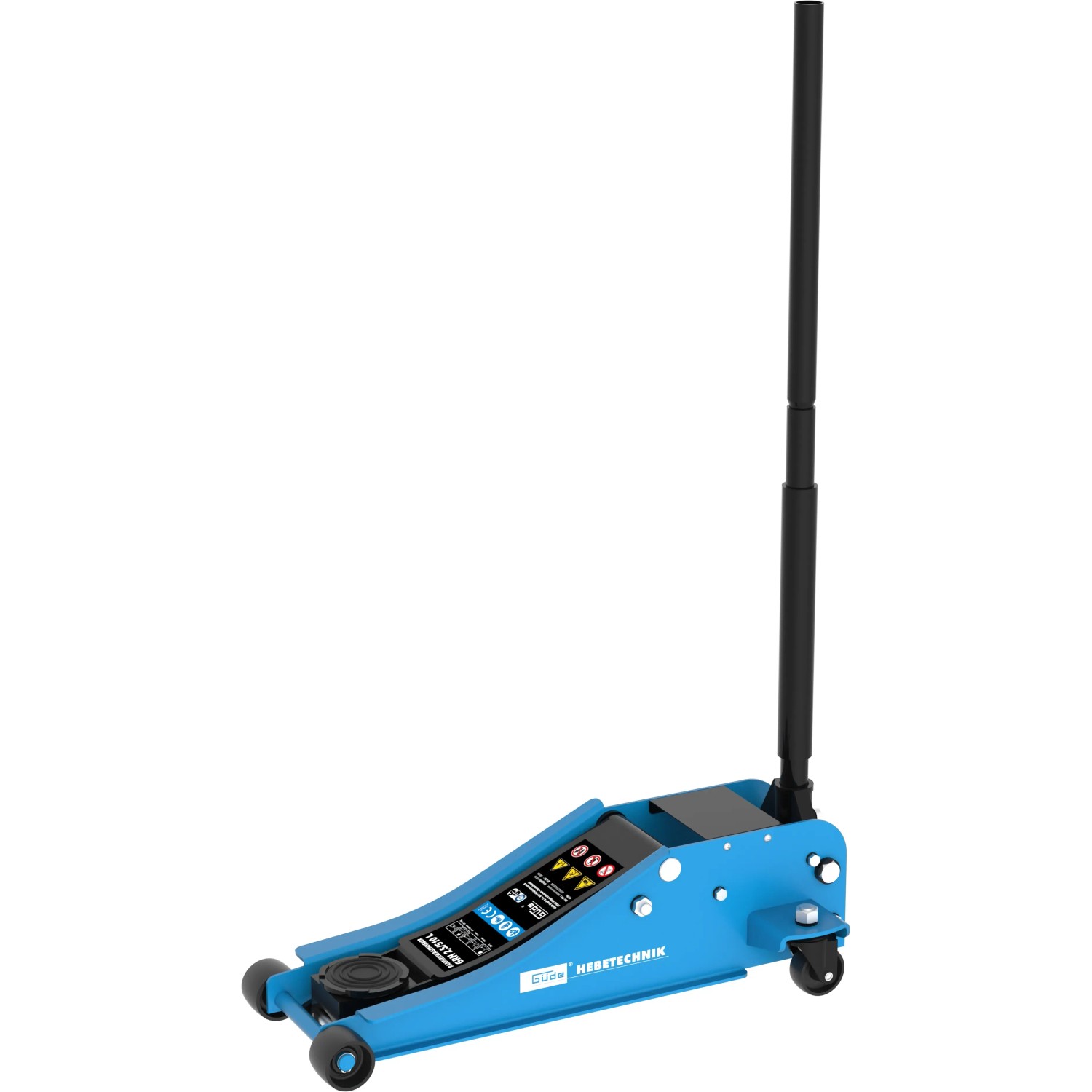 Blauer Güde Rangierwagenheber GRH 2,5/510 L mit 2,5 t Hubkraft für Werkstatt und Garage.