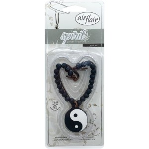Airflair Spirit Lufterfrischer Yin Yang Vanille für Auto, Kette mit Duft.