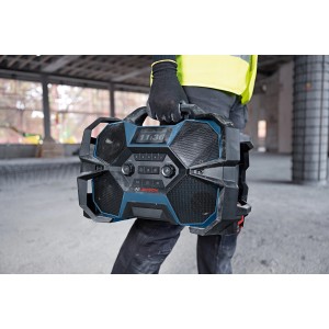 Bosch Professional Radio GPB 18 VH-6 SRC, Baustellenradio mit Bluetooth, DAB+, FM und AUX.