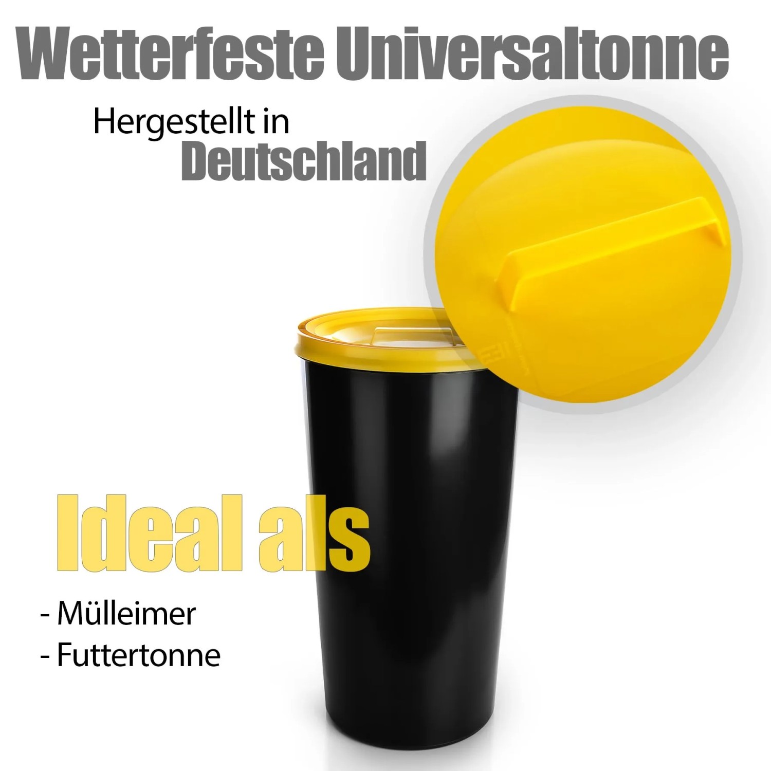 BigDean Gelber Sack Mülleimer 60L Plus 10 Rollen Gelber Sack Luftdichte Gelbe Sack Tonne Made In Germany kaufen bei OBI