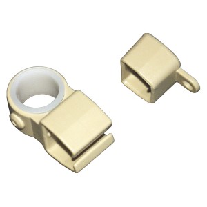 Gardinia U-Halter mit Endkappen, beige, 2er-Pack für Stilgarnituren.