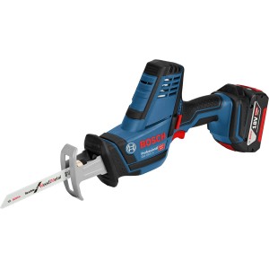 Bosch Professional Akku-Säbelsäge GSA 18 V-Li mit 2 Akkus, blau.