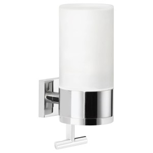 Tesa Seifenspender Deluxxe Chrom Milchglas