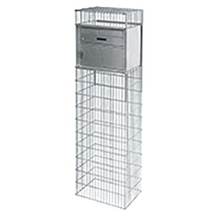 Bellissa Gabionen Briefkasten Splügen 1, verzinkt, 44x31x143 cm. Moderner Standbriefkasten zur Integration in Gabionen.