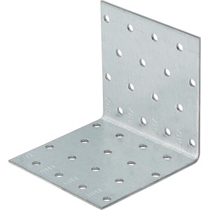 Verzinkter Winkelverbinder 80x80x80 mm für Holzkonstruktionen.