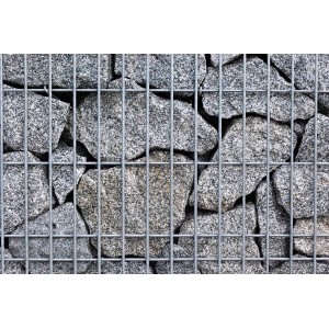 Scherf Fertig-Gabione Granitbruch Salz & Pfeffer 100 cm x 100 cm x 100 cm