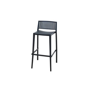 Siena Garden Barstuhl Lane, anthrazitfarbener Barhocker aus Polypropylen, 98 cm hoch.