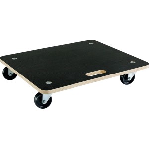 Rechteckiges Transportbrett TER-400-L mit 4 Rollen, beschichtete Oberfläche, Tragkraft 400 kg.