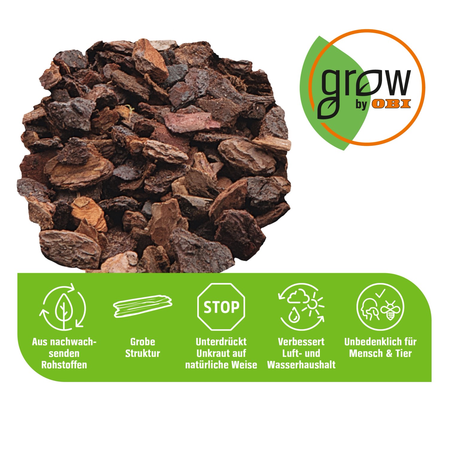 GROW by OBI Pinienrinde grob 2040mm, 45l kaufen bei OBI