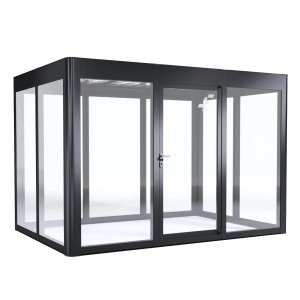 SunElements Gartenhaus SunGarden Energy 3.2, anthrazit-metallic, 7,8 m² mit Photovoltaikmodulen.