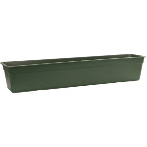 Dunkelgrüner Florus Balkonkasten Super, 60 cm, für Balkon und Terrasse.