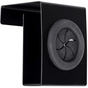 Wenko Haken Push aus rostfreiem Edelstahl und TPR-Kunststoff Schwarz matt