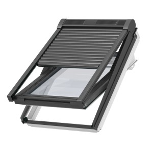 Velux Solar-Rollladen, 55x70 cm, Alu, für Dachfenster. Hitzeschutz und Verdunkelung.