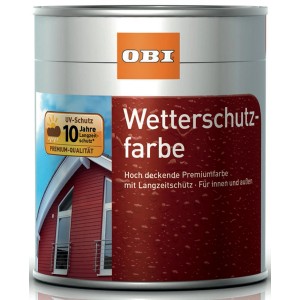 OBI Wetterschutzfarbe Reinweiß seidenmatt 750 ml