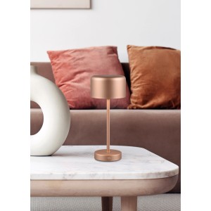 Reality LED-Tischleuchte Jeff in Coffee: Akku-betriebene Lampe für gemütliches Licht.