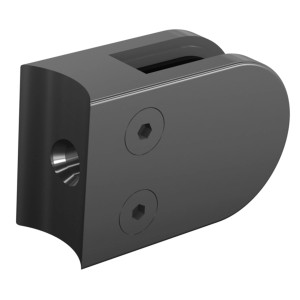 Glashalter Edelstahl Effekt 63 mm x 45 mm für Rohr Ø 42,4 mm 2 Stück