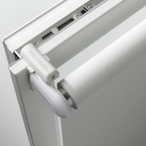 Gardinia Klemmträger 2er-Pack, weiße Halterung zur Montage von Rollos/Jalousien ohne Bohren.