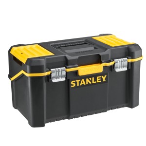 Stanley Werkzeugbox Cantilever Essential 19, 3-stöckig, schwarz/gelb. Ideal zur Werkzeugaufbewahrung.