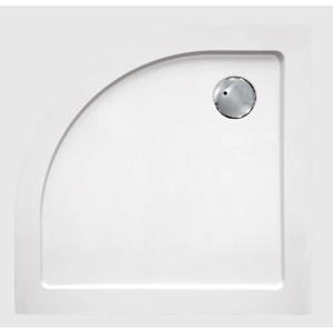 Sanotechnik Duschwanne Extraflach SMC Viertelkreis 80 cm x 80 cm Weiß