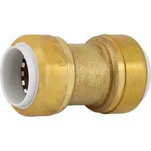 LUX Steckfitting Ø 20 mm, Messing, für Rohre gleichen Durchmessers.