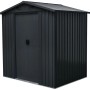 Floraworld Metall-Gerätehaus in Anthrazit, 1,8 m², mit Doppeltür. Ideal zur Aufbewahrung im Garten.