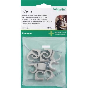 Schneider Electric Nagelschellen für Rundkabel, 10er-Packung, zur Kabelbefestigung.