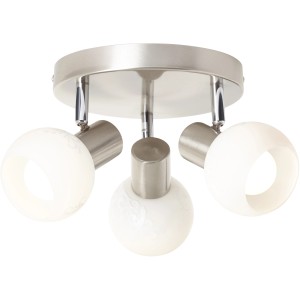 Brilliant Spotrondell Bona, 3-flammig, Eisen/Weiß, für flexible Innenraumbeleuchtung.