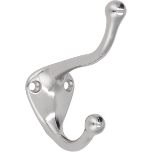 Siro Huthaken 580 Metall Chrom Glänzend Lochabstand 22 mm