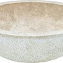 Rundes baliv Aufsatzwaschbecken WBA-7040 aus Marmor, Ø 40 cm, creme-beige mit individueller Maserung.