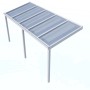 Weiße Terrassenüberdachung Professional, 500x200 cm, mit klarer Polycarbonat-Platte.