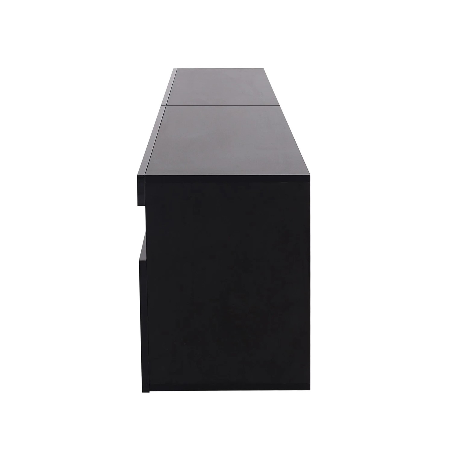 okwish TV Schrank mit LED Beleuchtung für Wohnzimmer 180x35x48cm Schwarz_6
