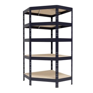 Ar Shelving Rivet Eck-Schwerlastregal 180 x 90 x 45 cm 5 Böden Anthrazit FSC®