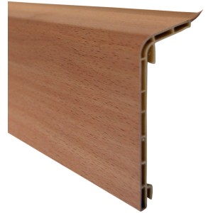 Heizungsrohrverkleidung Buche, 200cm lang, zur Abdeckung von Heizungsrohren. Leiste in Holzoptik.