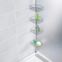 Wenko Domaso Teleskopregal aus Edelstahl mit 4 Ablagekörben in Dusche.