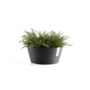 Ecopots Pflanzschale Frankfurt Dunkelgrau 50 cm