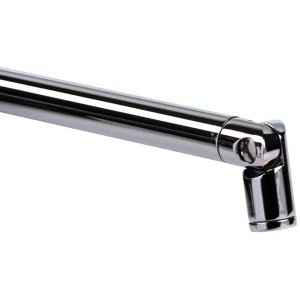 Verchromter, gerader Stabilisationsbügel (122 cm) für Duschkabinen, individuell kürzbar.