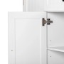 okwish Sideboard mit 3 Türen Schublade Wohnzimmer Diele 107x83x40cm Weiß_10