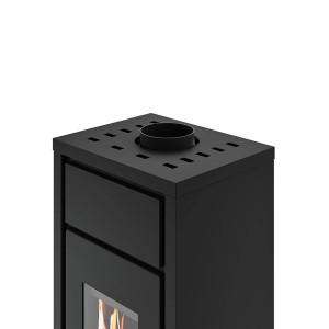 Schwarzer Blaze Kaminofen Ester 6 kW mit Ventilation, Detailansicht