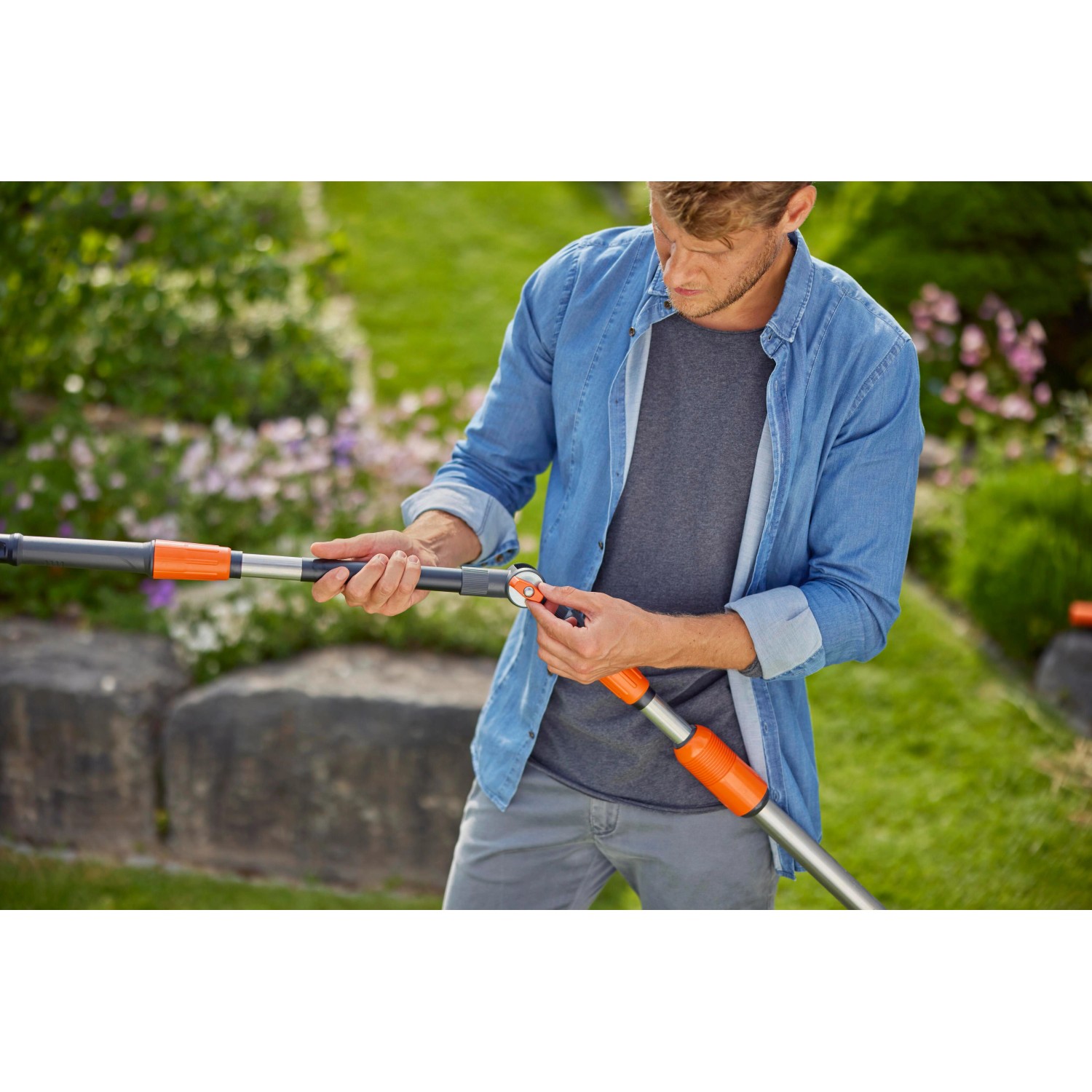 Gardena Cleansystem Stiel Flex Anthrazit kaufen bei OBI