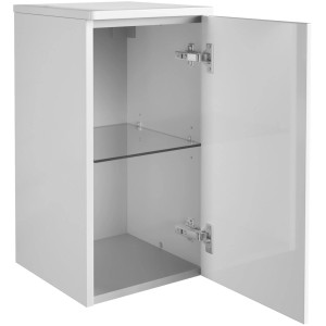 Offener Fackelmann Bad-Hängeschrank Milano, weiß, 31 cm breit, mit einem Einlegeboden.