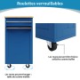okwish Kücheninsel mit Speicherraum Multifunktion Küche 102x45x92cm Blau_6