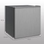 Kompakter HOMCOM Mini-Gefrierschrank 35L in Grau, freistehend, mit gebürsteter Front und Maßen 47x44,2x48,8cm.