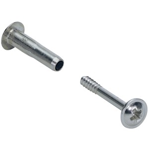 Hettich Verbindungsschraube M4 28 mm - 38 mm vernickelt 10 Stk.
