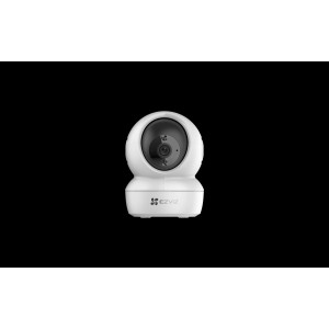 Weiße Ezviz H6c WLAN-Überwachungskamera für Innenräume mit Schwenk- und Neigefunktion.