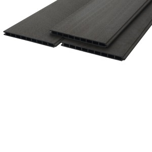 Sichtschutzzaun-Element Paneel XL 3 Stück WPC Anthrazit 177 cm x 29 cm x 2,1 cm