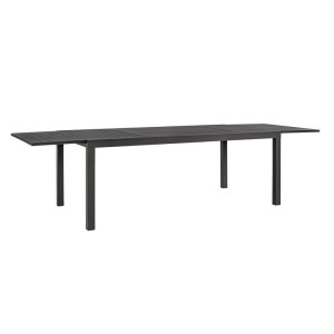 Anthrazitfarbener Yes Ausziehtisch Hilde, 200/300 cm, ideal für den Garten.