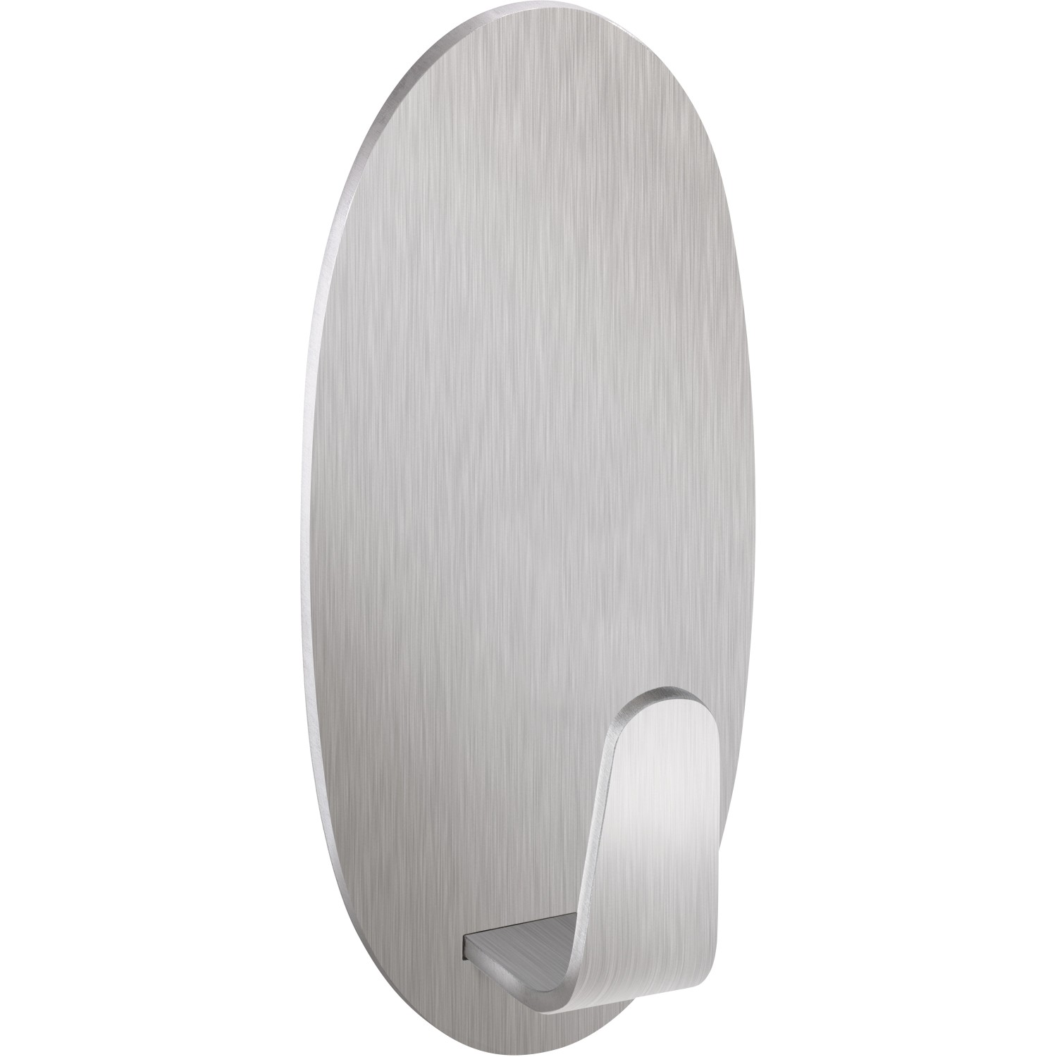 Tesa Klebehaken Edelstahl Oval mit Powerstrips, einfache Montage ohne Bohren.