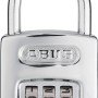 Abus Zahlen-Vorhangschloss 160/50 SB: Silbernes Zahlenschloss mit 4-stelligem Code.