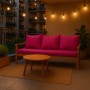 Setgarden Bankkissen-Set, rosa, für 3-Sitzer Gartenbank. Bequeme Sitzauflage mit Rückenkissen.