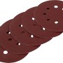 LUX Schleifauflagen für Exzenterschleifer, 5 Stück, Ø 125 mm, K80, grobe Körnung.